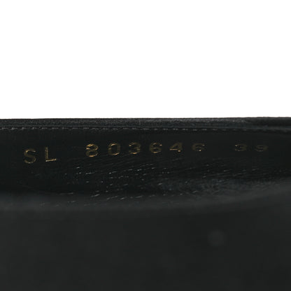 Saint Laurent Satin Crepe Babylone Slingback Flats 39 Black 10 of 12