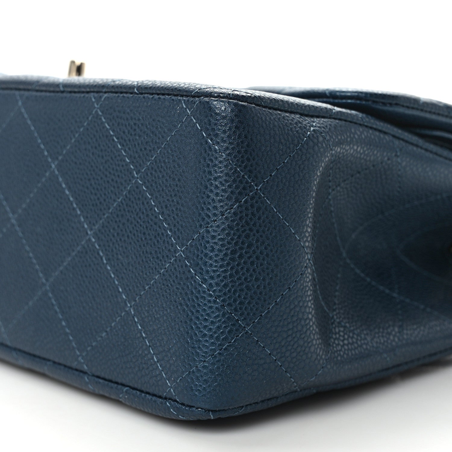 Chanel Caviar Quilted Jumbo Double Flap Dark Blue 10 of 12