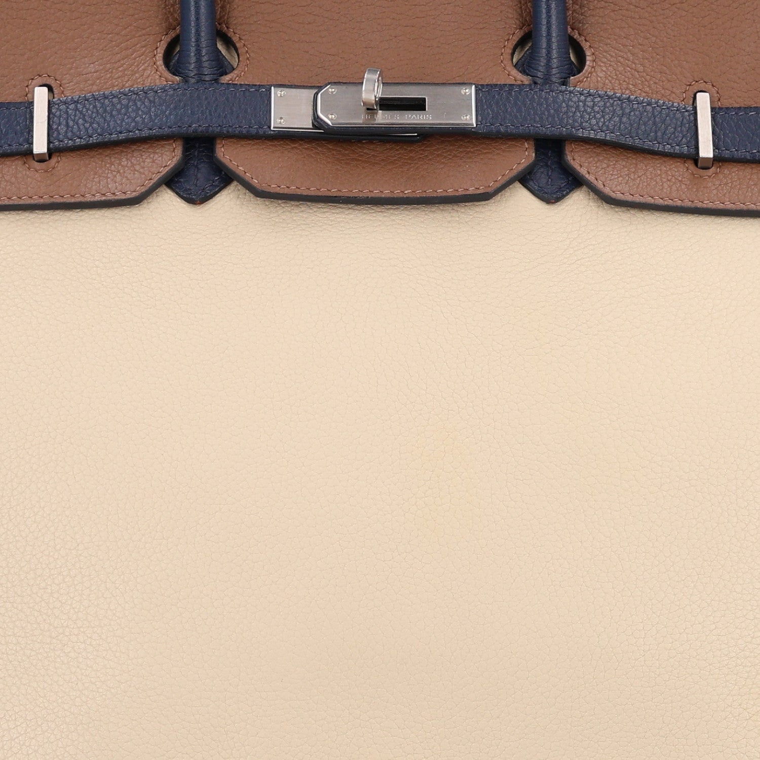 Hermes Taurillon Clemence Horseshoe Birkin 35 Bleu Abysse Parchemin Alezan Colvert 8 of 10