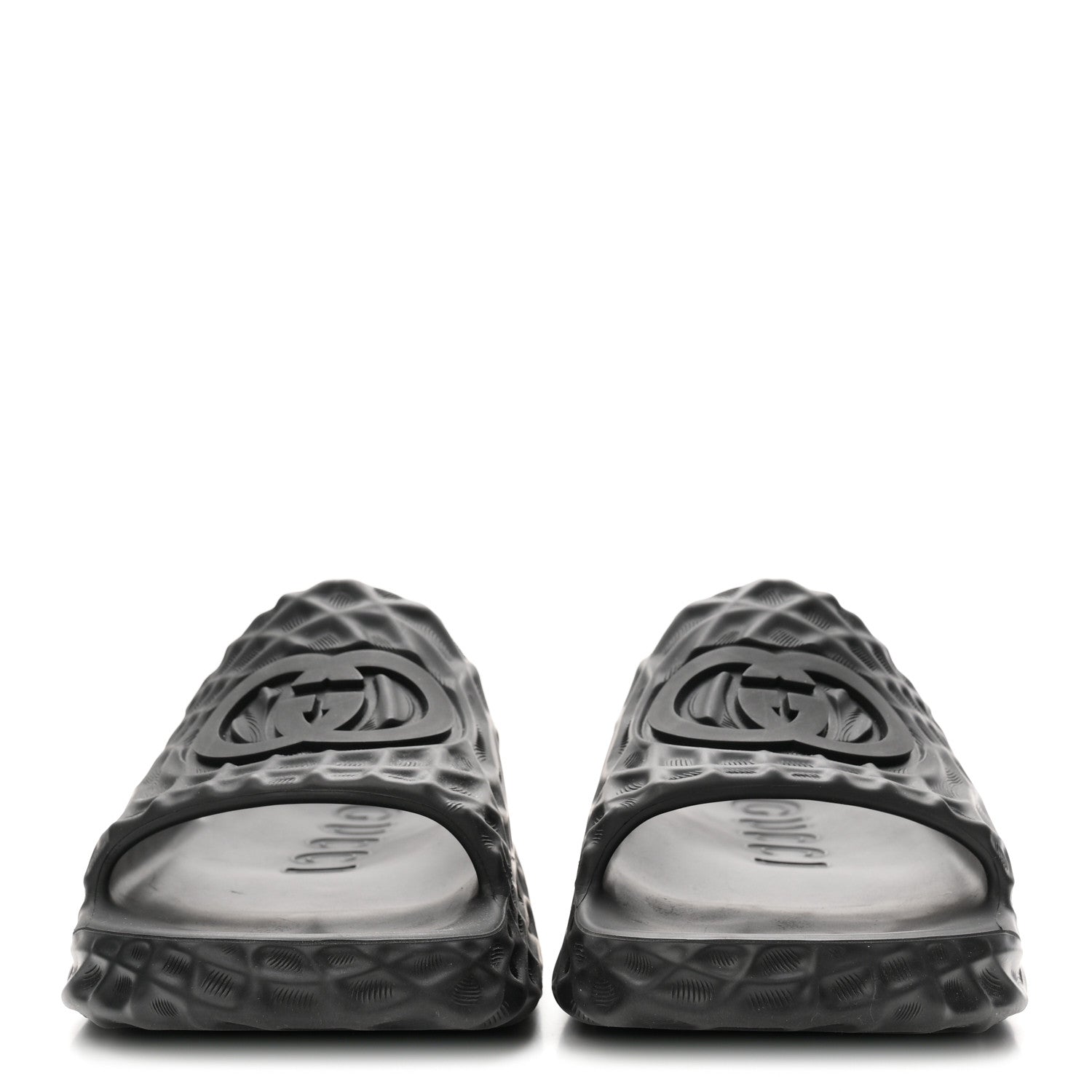 Gucci Rubber Interlocking G Mens Slide Sandals 8 Black 3 of 9