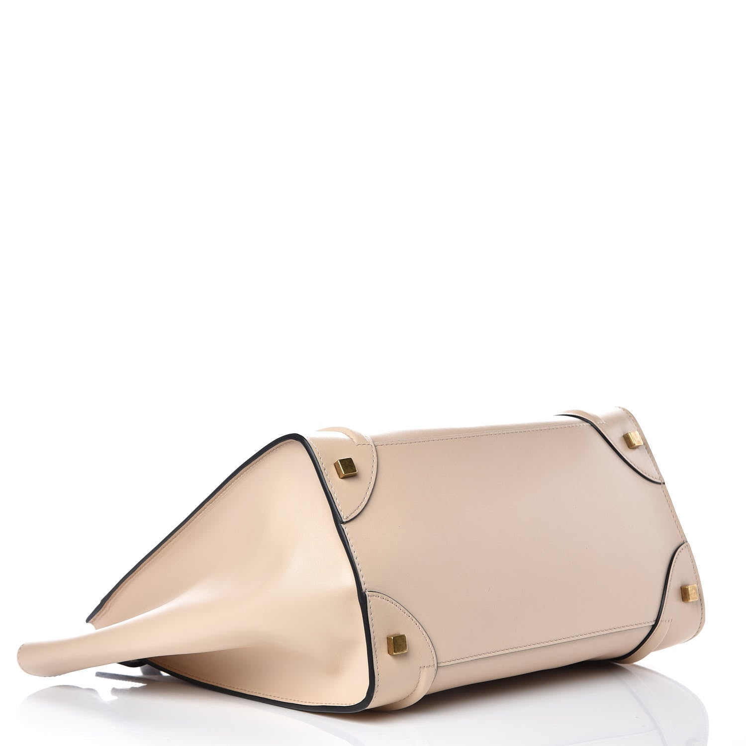 Celine Satin Calfskin Mini Bi-Color Luggage Powder Black 4 of 12
