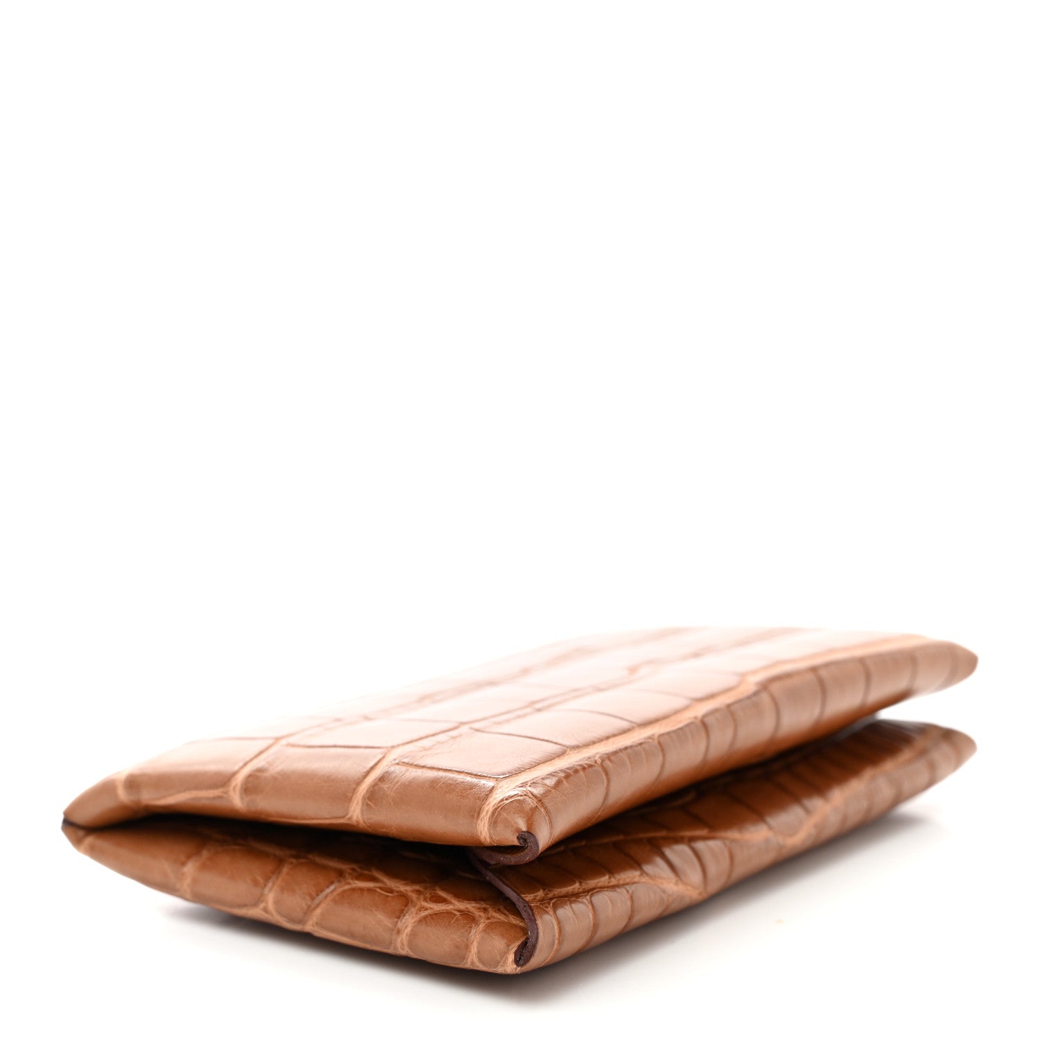 Hermes Matte Alligator Calvi Card Case Gold 4 of 9