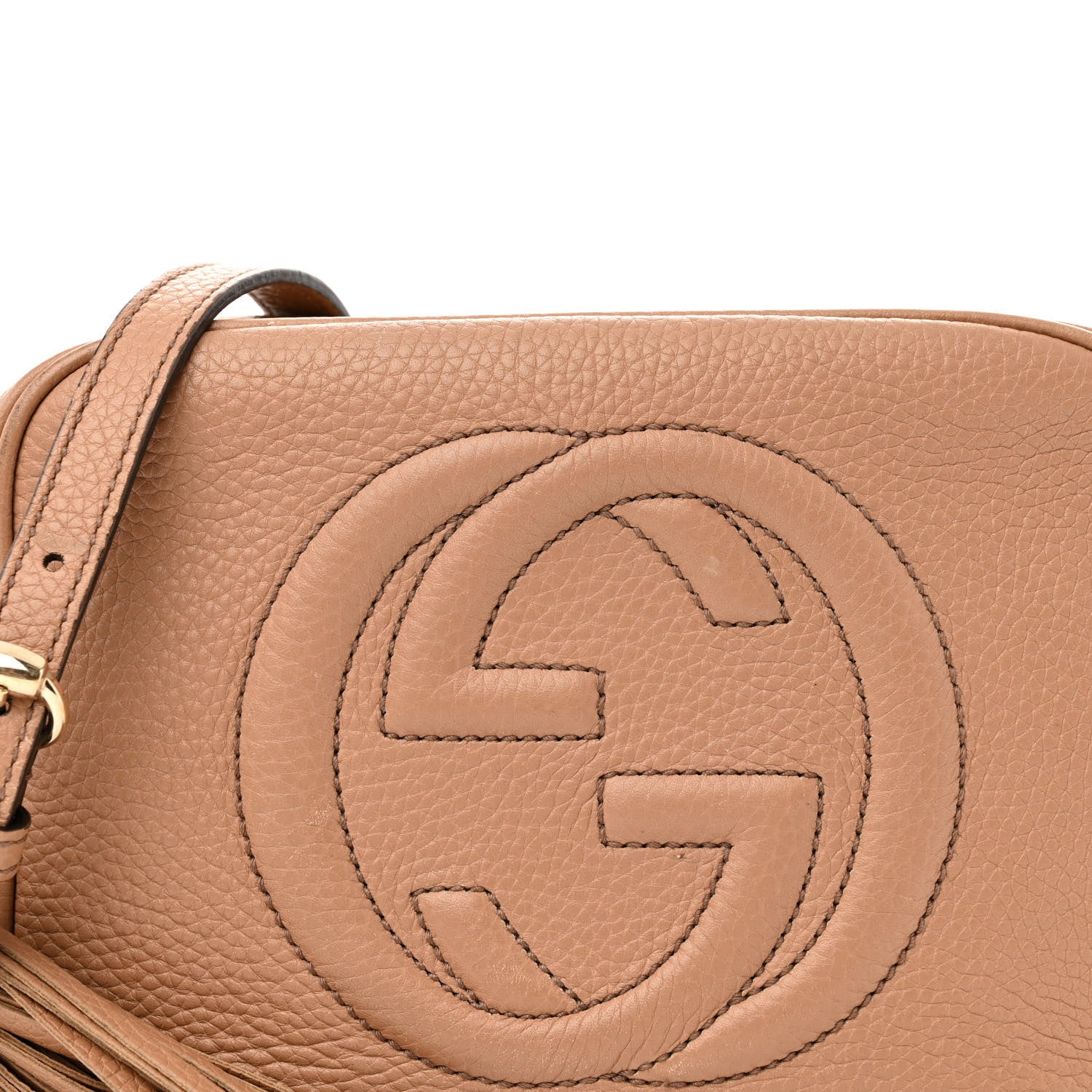 Gucci Pebbled Calfskin Small Soho Disco Bag Camelia 8 of 16
