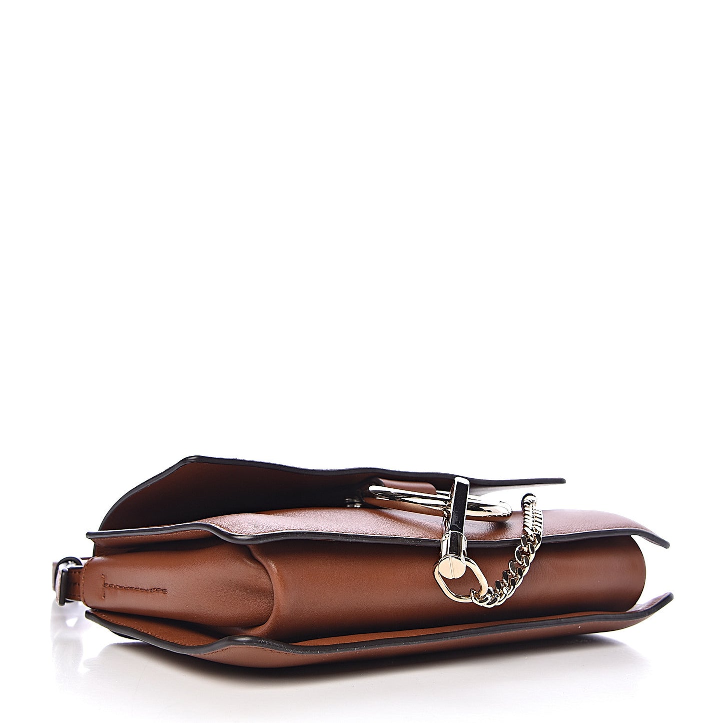 Suede Calfskin Small Faye Shoulder Bag Tobacco