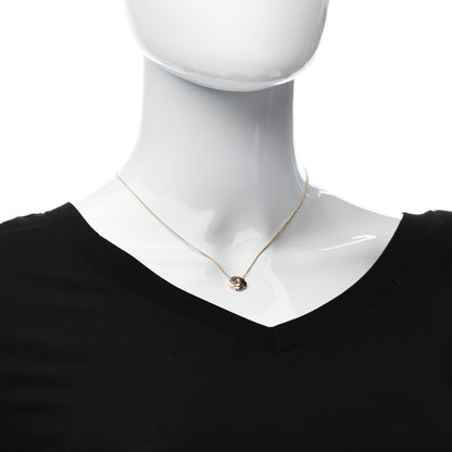 Chanel 18K Rose Gold Diamond Extrait de Camelia Pendant Necklace 2 of 7