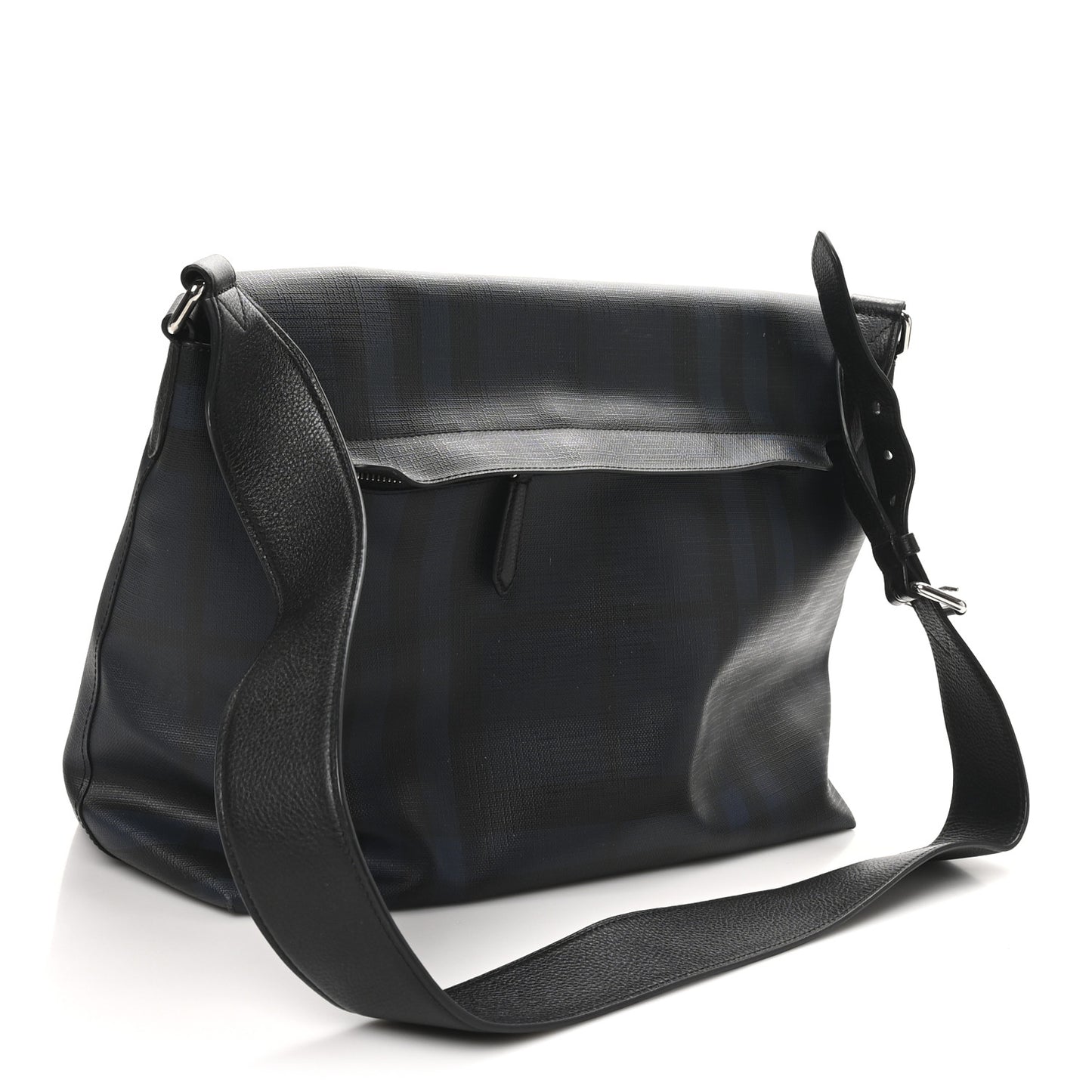 London Check Large Burleigh Messenger Blue Black