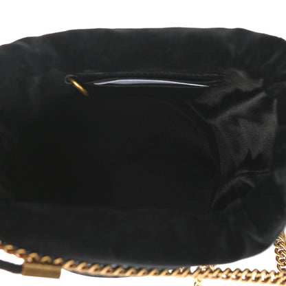 Gucci Velvet Matelasse Mini GG Marmont 2.0 Bucket Bag Black 5 of 11