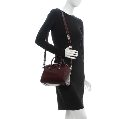 Givenchy Crinkled Patent Calfskin Mini Antigona Aubergine 2 of 8