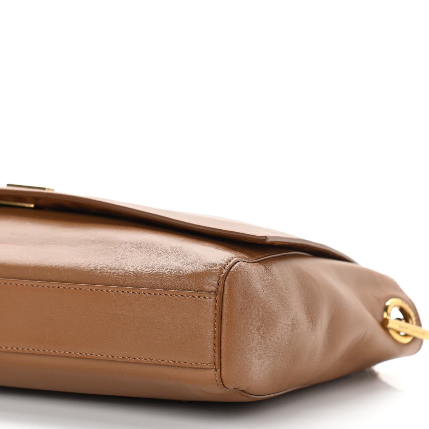 Saint Laurent Smooth Calfskin Suede Medium Reversible Monogram Kate Satchel Light Ochre 6 of 18
