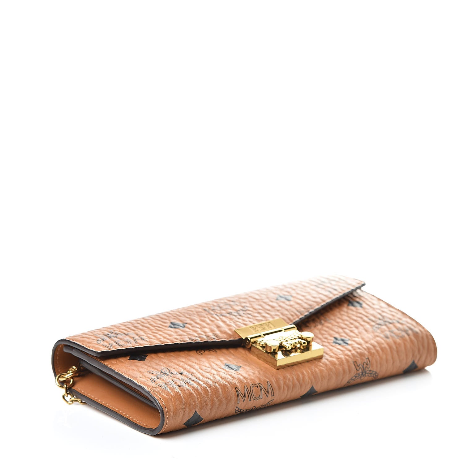 MCM Visetos Large Patricia Wallet On Chain Cognac 4 of 7
