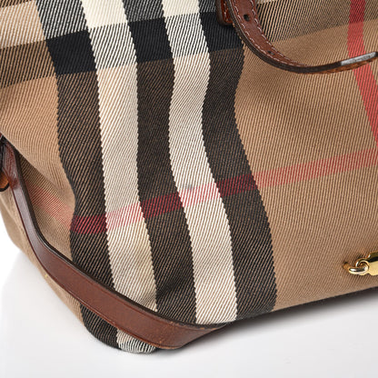 Burberry House Check Bridle Calfskin Small Salisbury Tote Tan 14 of 16