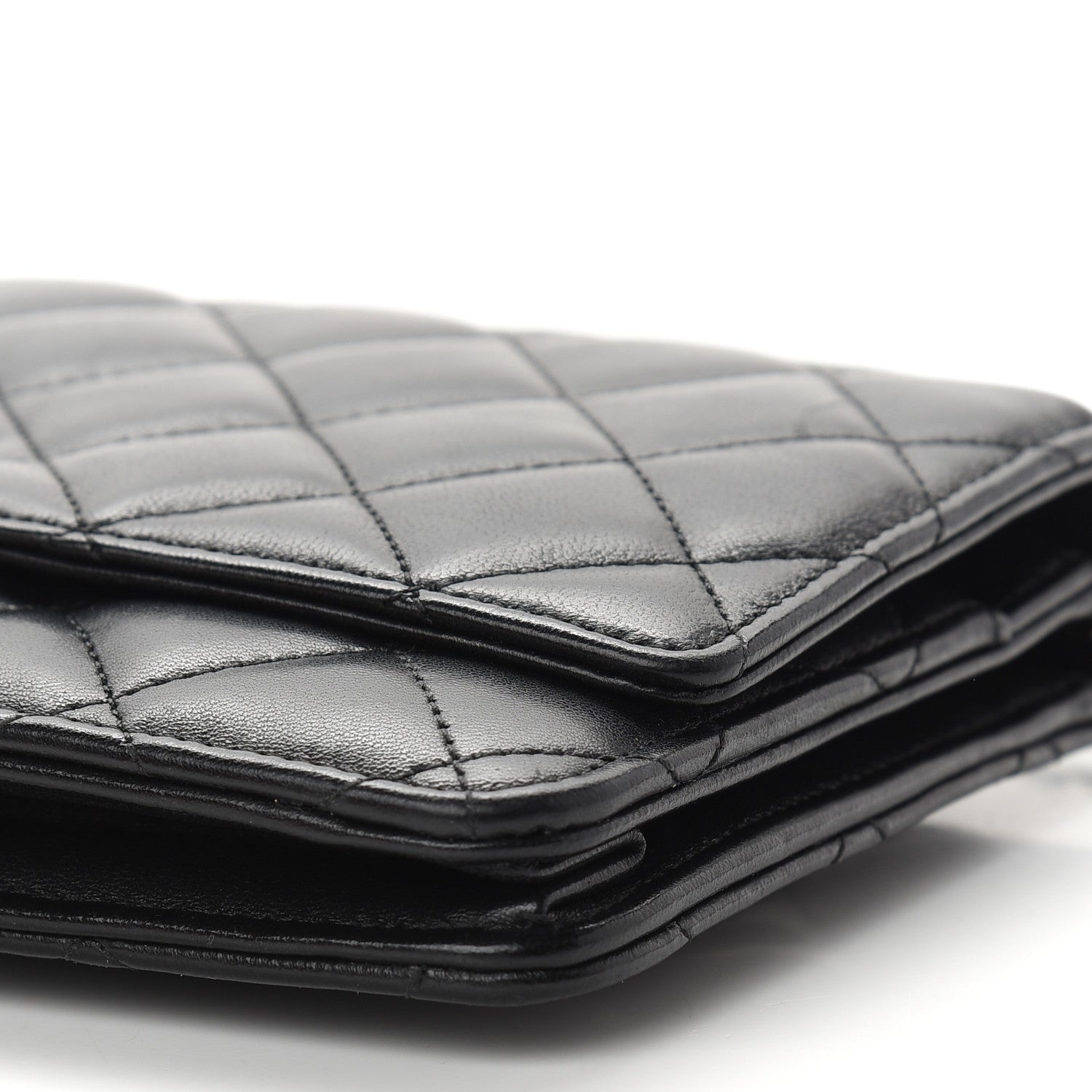 Chanel Lambskin Quilted Wallet On Chain WOC Black 10 of 10