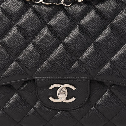 Chanel Caviar Quilted Jumbo Double Flap Black 11 of 11
