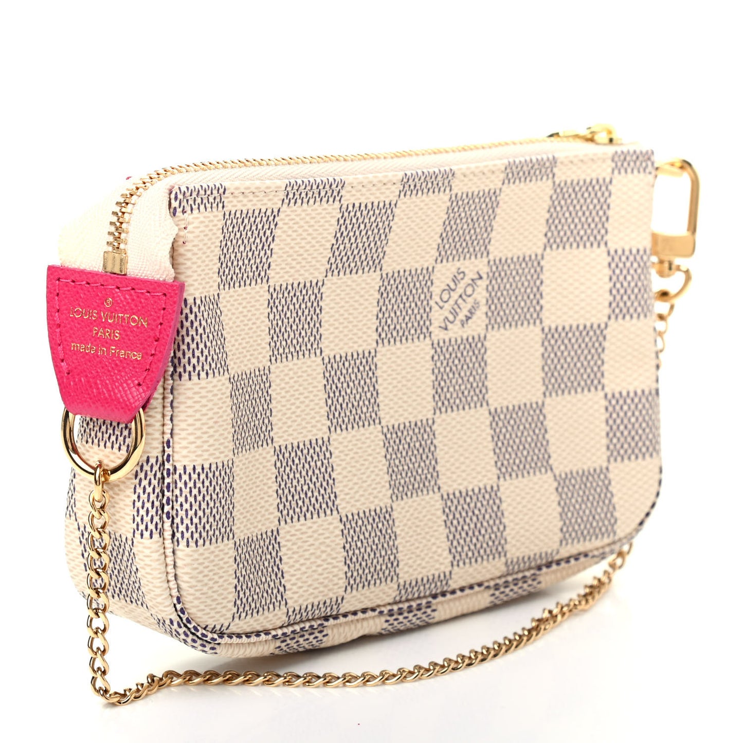 Damier Azur 2021 Christmas Animation Hollywood Mini Pochette Accessories Fuchsia