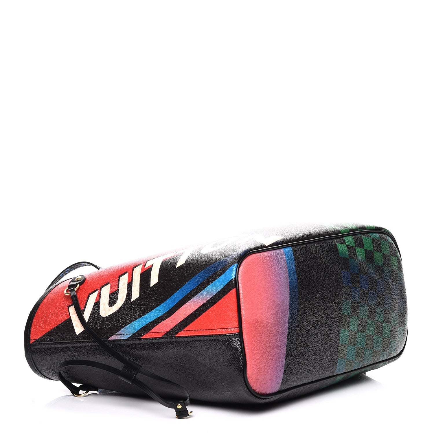 Louis Vuitton Damier Race Neverfull MM Noir Rouge 4 of 13