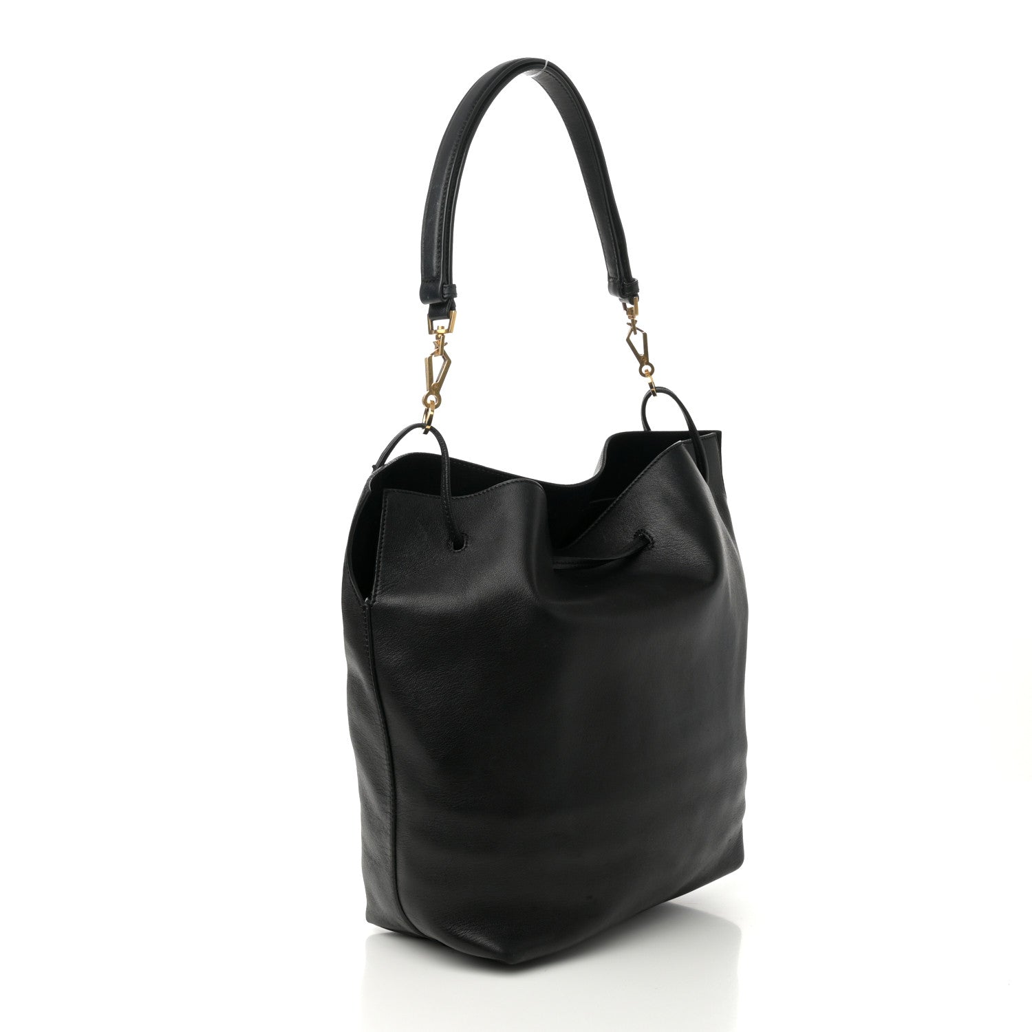 Saint Laurent Lambskin Paris VII Pochon Black 3 of 14