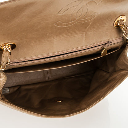 Chanel Lambskin Quilted Jumbo Single Flap Beige 5 of 10