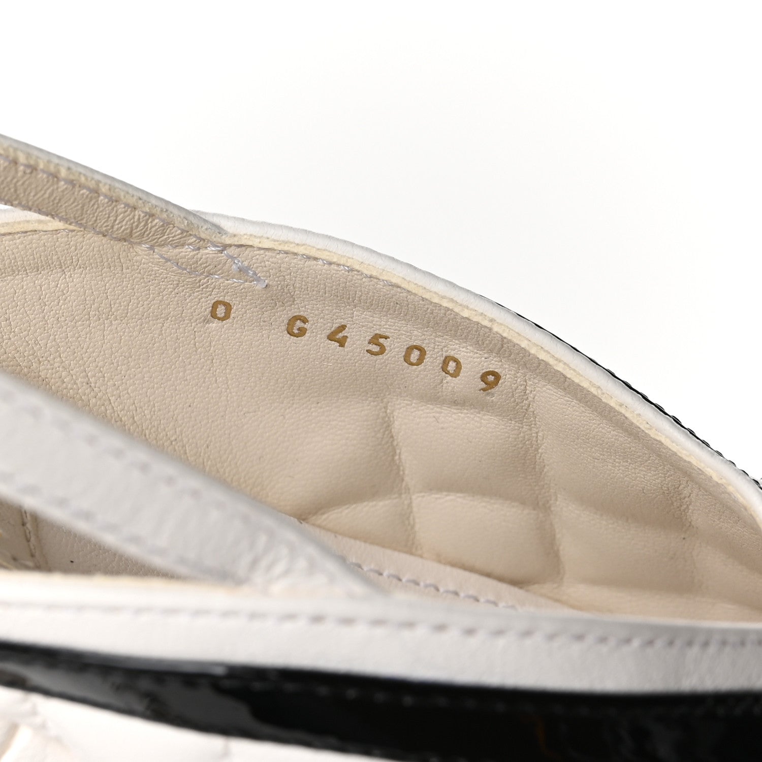 Chanel Lambskin Patent Quilted CC Platform Sandals 36 White Black 8 of 9