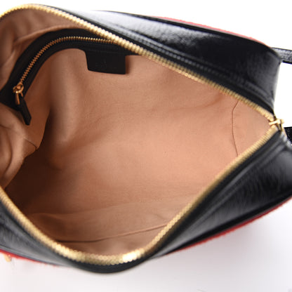 Gucci Suede Patent Web Small Ophidia Shoulder Bag Hibiscus Red Black 4 of 9