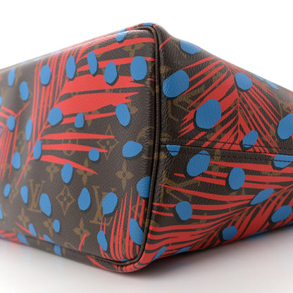 Louis Vuitton Monogram Jungle Dots Neo Neverfull MM Coquelicot Denim 10 of 10