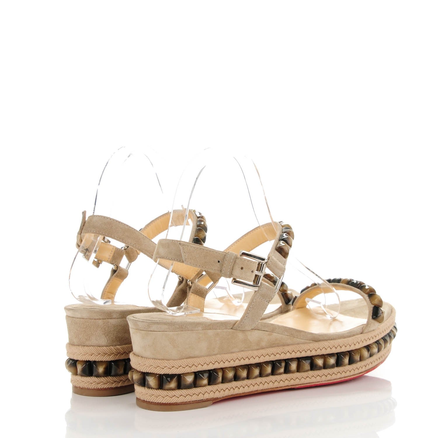 Christian Louboutin Suede Cataclou 60 Platform Sandals 40 Sable 4 of 8