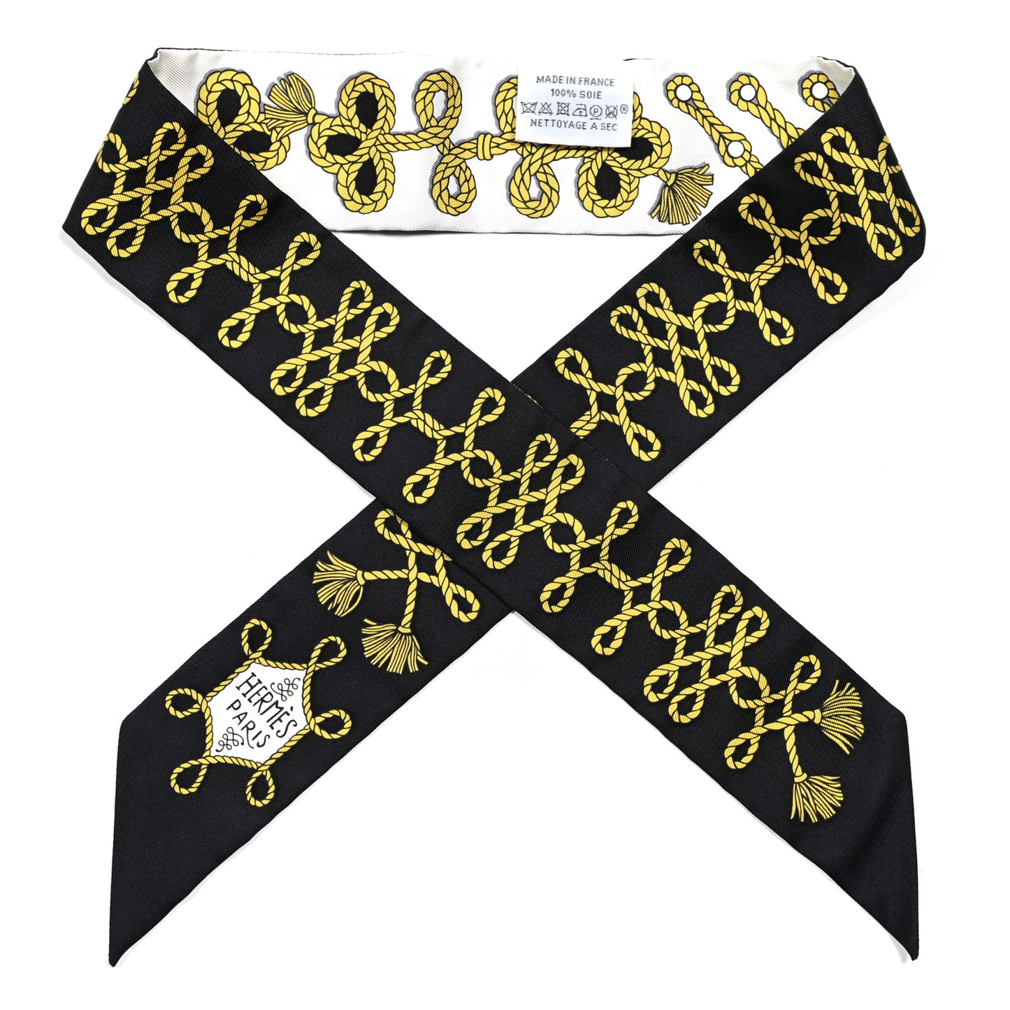 Silk Galons Et Brandebourg Twilly Black Gold White