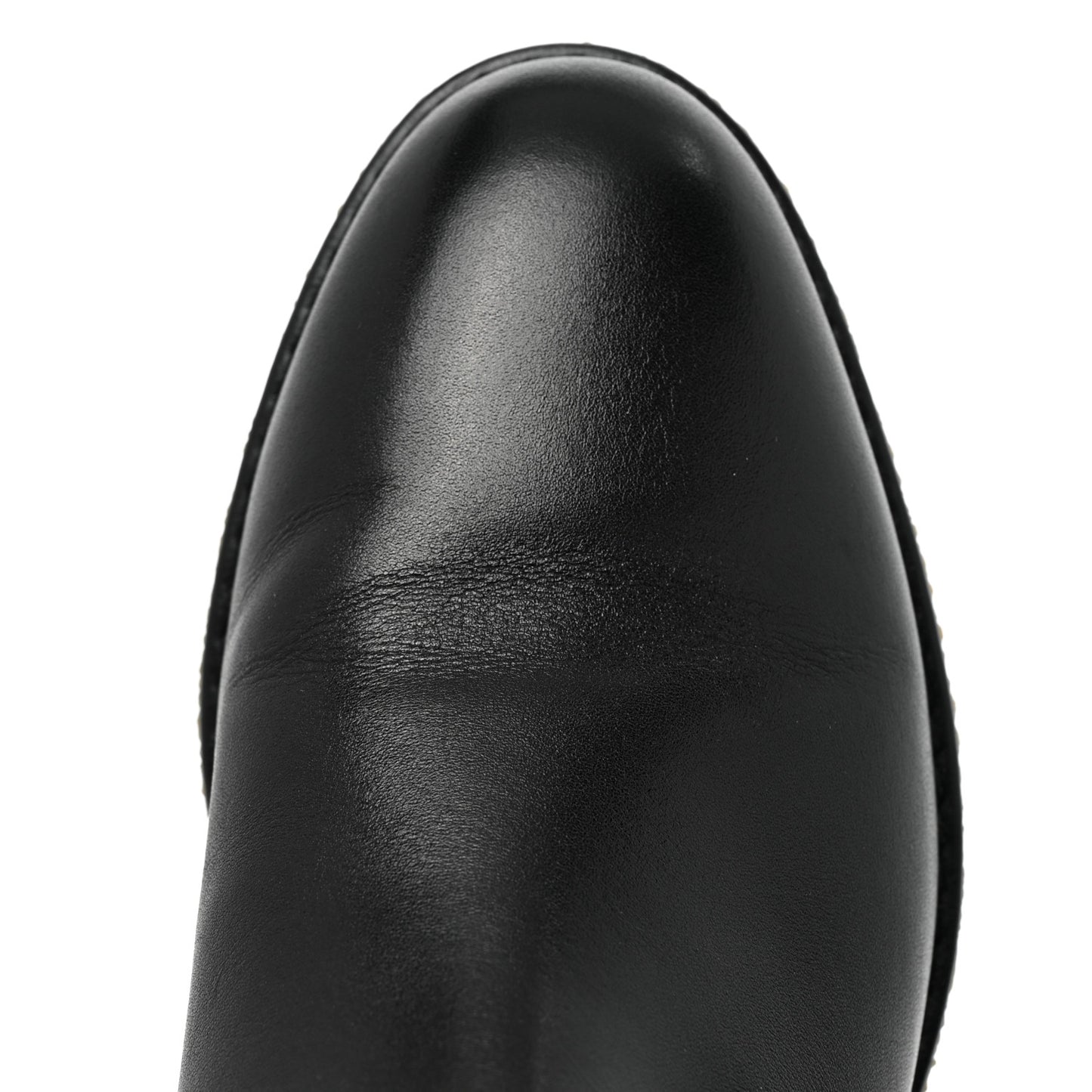Calfskin Follow Ankle Boots 37.5 Black