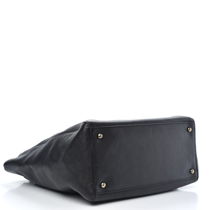 Chanel Calfskin Tall Cerf Tote Black 4 of 9