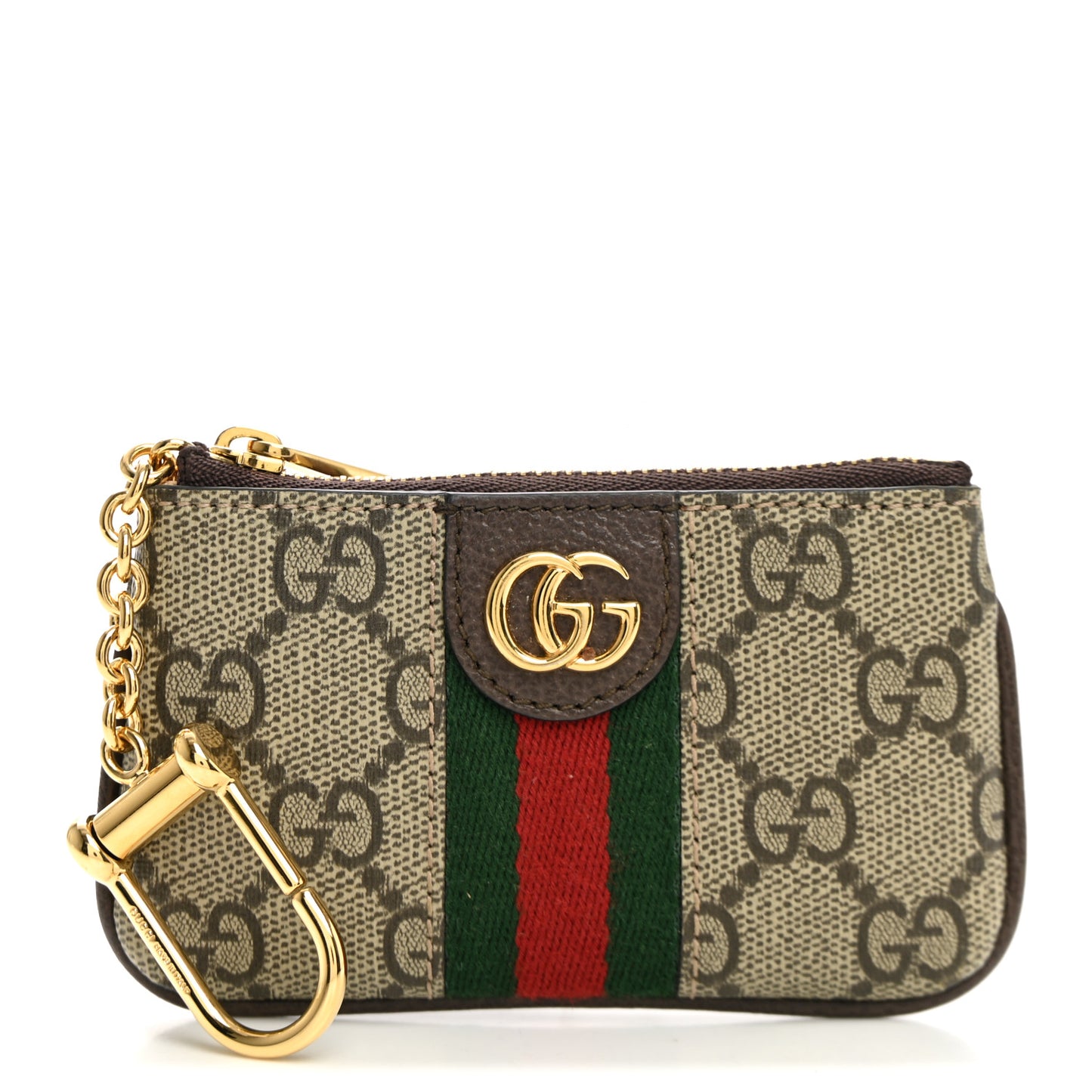 GG Supreme Monogram Web Ophidia Key Case Beige New Beige New Acero