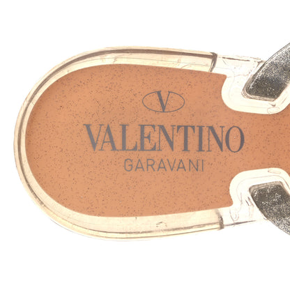 Valentino Garavani PVC Jelly Glitter Rockstud Bow Thong Sandals 41 Silver 14 of 16