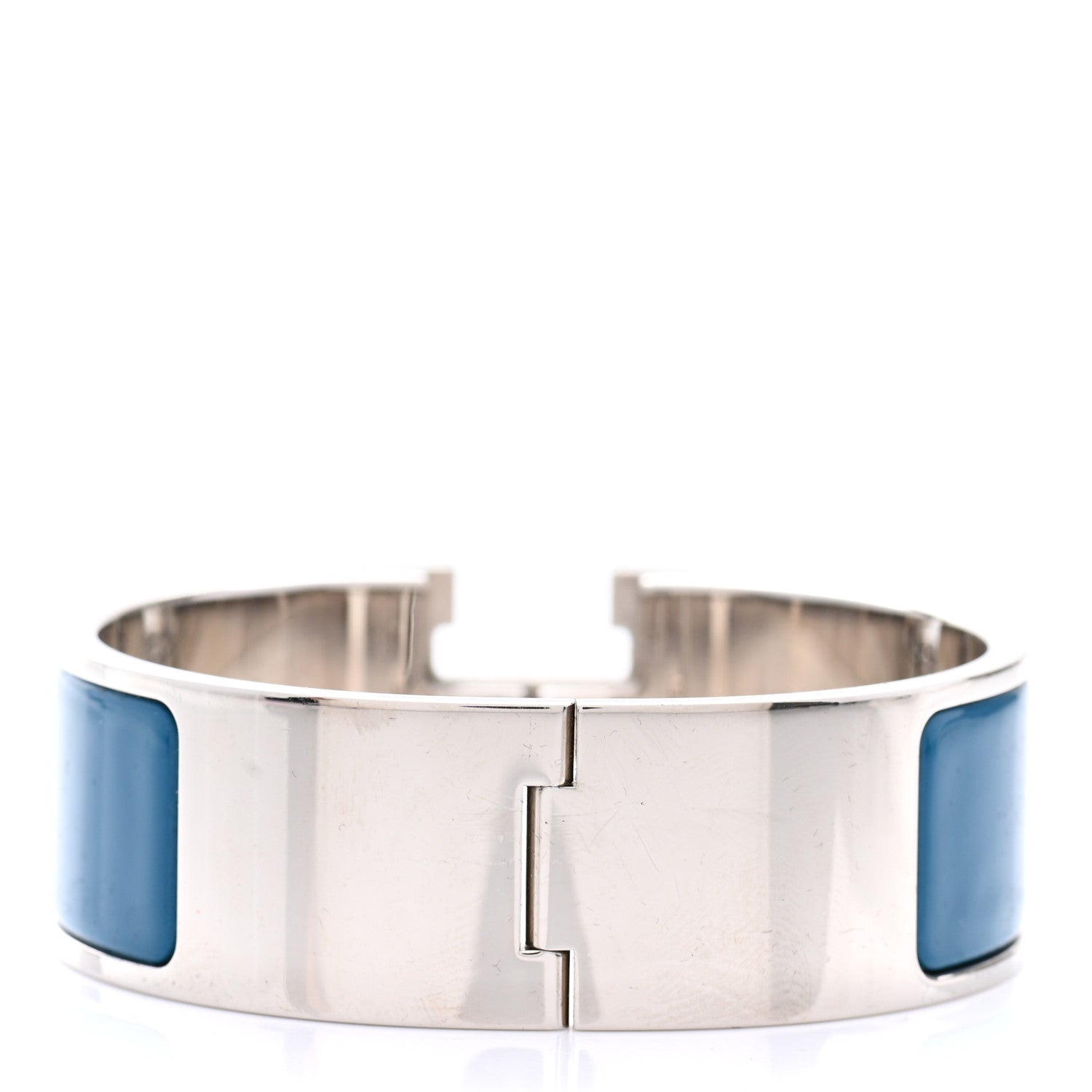 Hermes Enamel Wide Clic Clac H Bracelet PM Bleu Profond 5 of 8