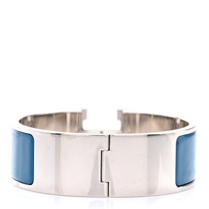 Hermes Enamel Wide Clic Clac H Bracelet PM Bleu Profond 5 of 8