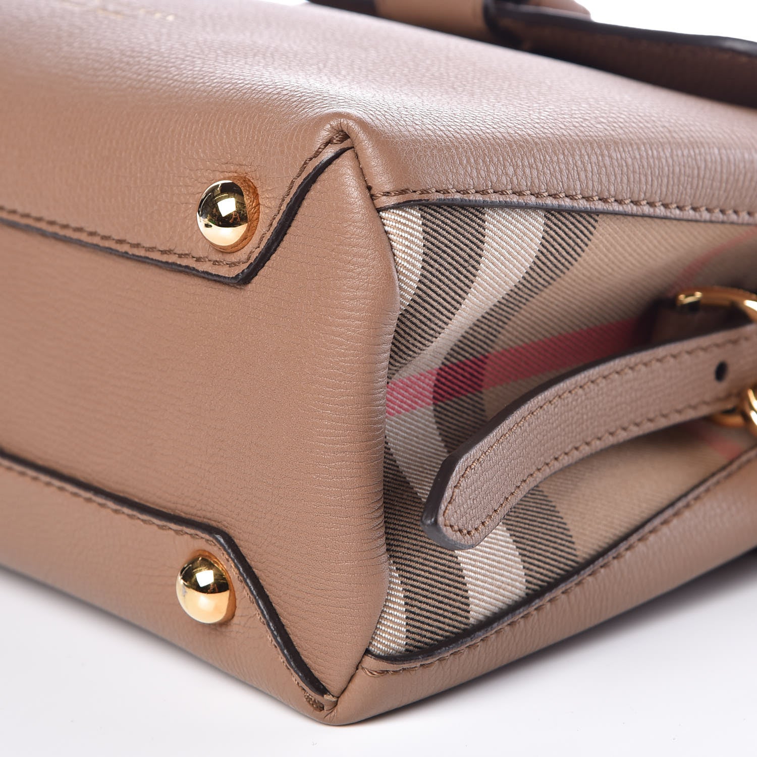 Burberry Derby Calfskin House Check Small Camberley Dark Sand 10 of 11