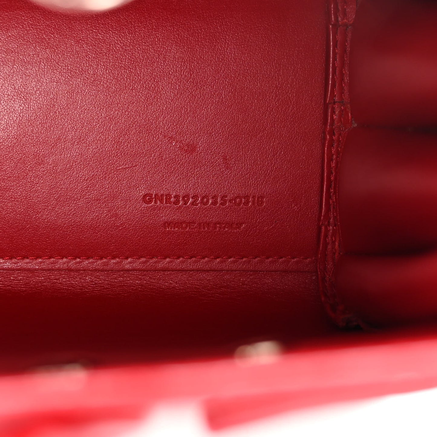 Calfskin Crocodile Embossed Nano Sac De Jour Red