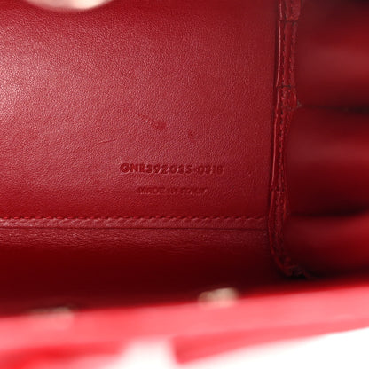 Saint Laurent Calfskin Crocodile Embossed Nano Sac De Jour Red 7 of 13