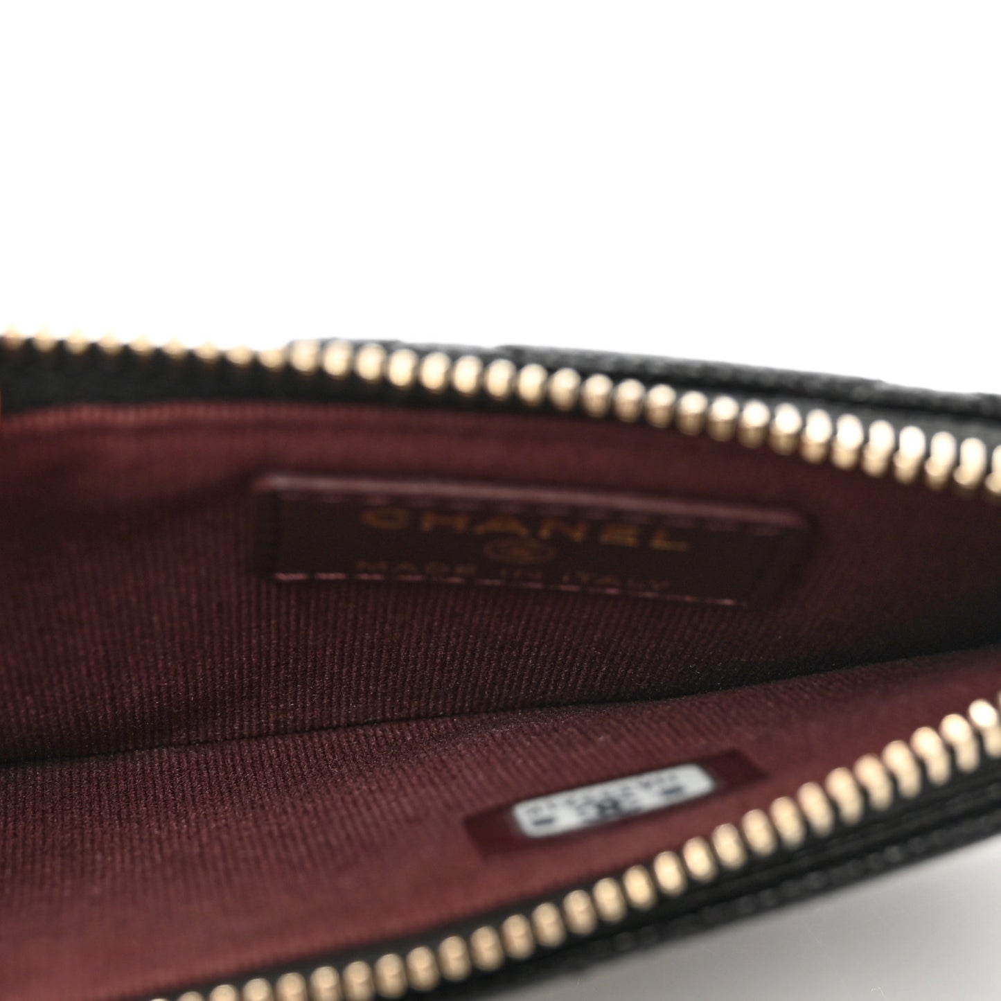 Caviar Quilted Flap Zip Card Holder Black