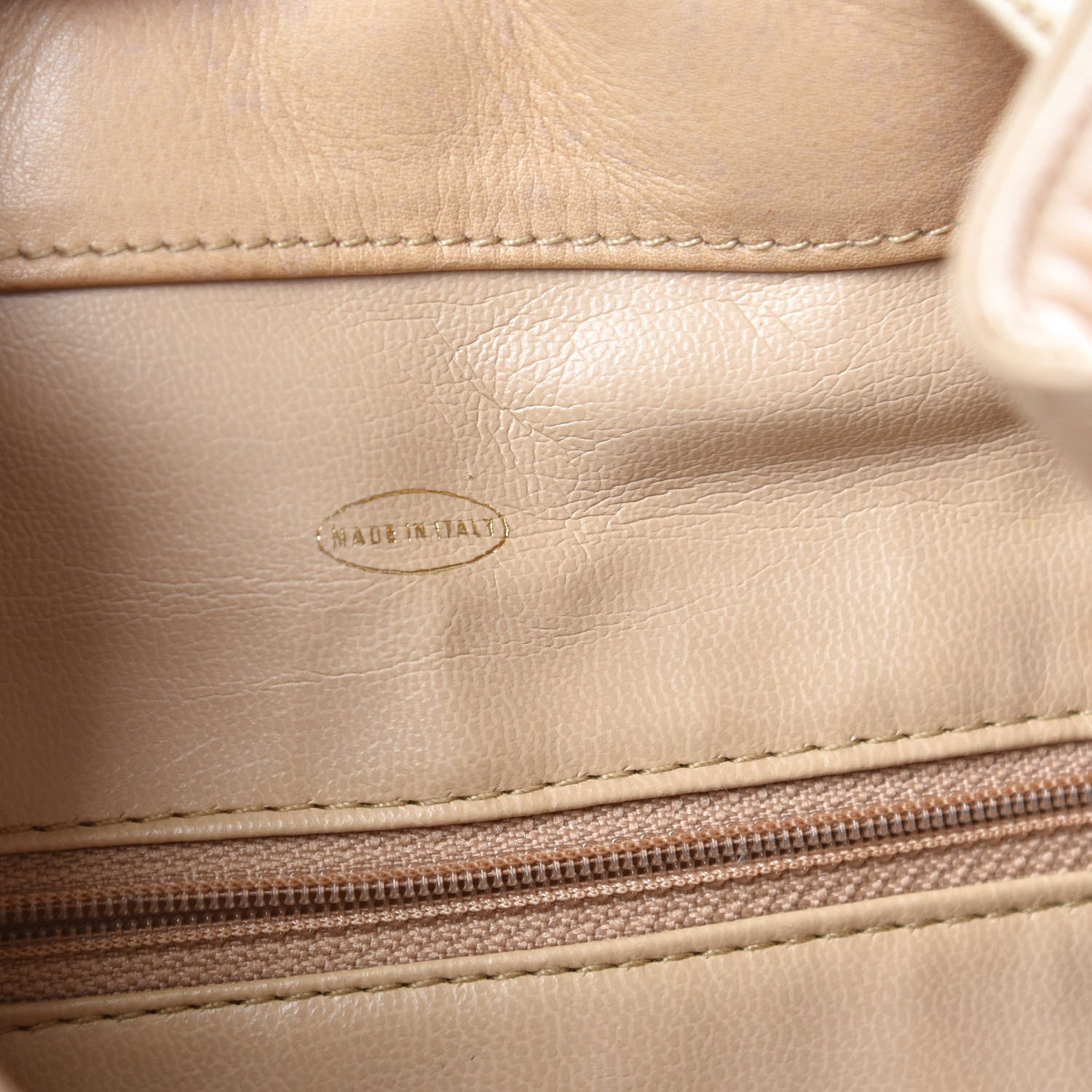 Chanel Lambskin Quilted Drawstring Backpack Beige 7 of 17