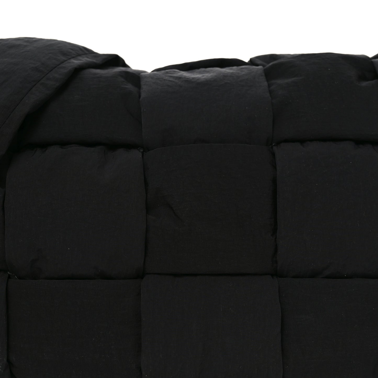 Nylon Intrecciato Padded Tech Maxi Cassette Bag Black