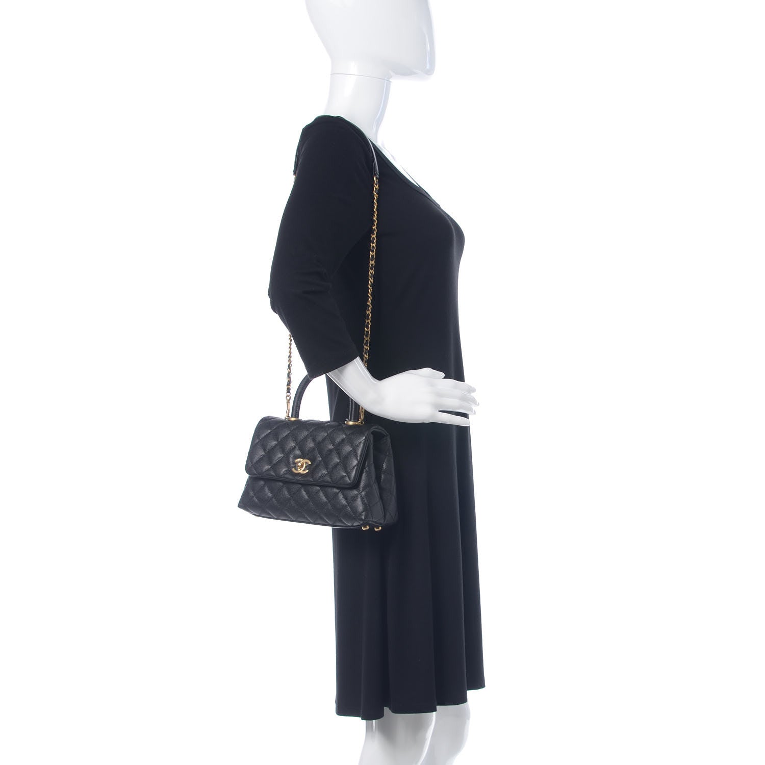 Chanel Caviar Quilted Mini Coco Handle Flap Black 2 of 10