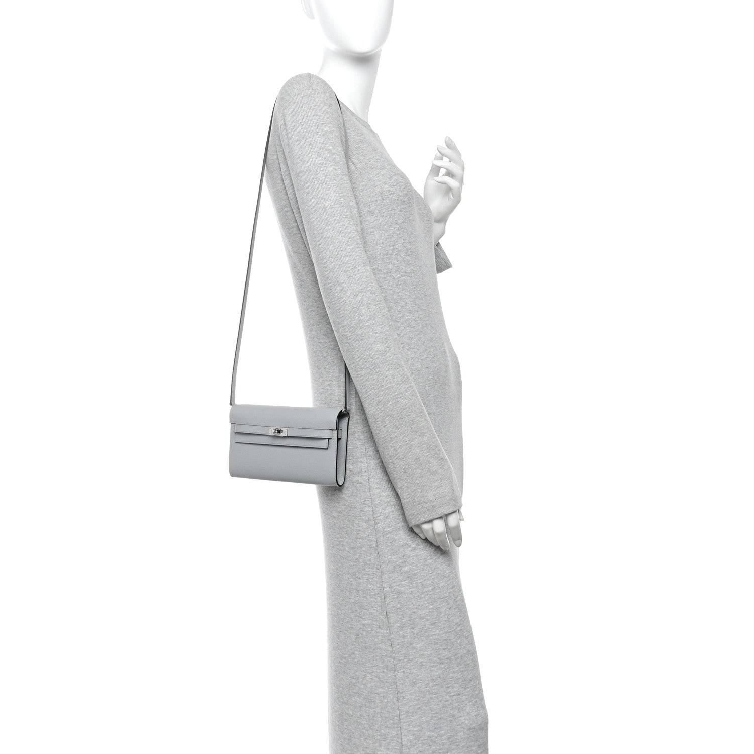 Hermes Epsom Kelly Wallet To Go Gris Pantin 2 of 10