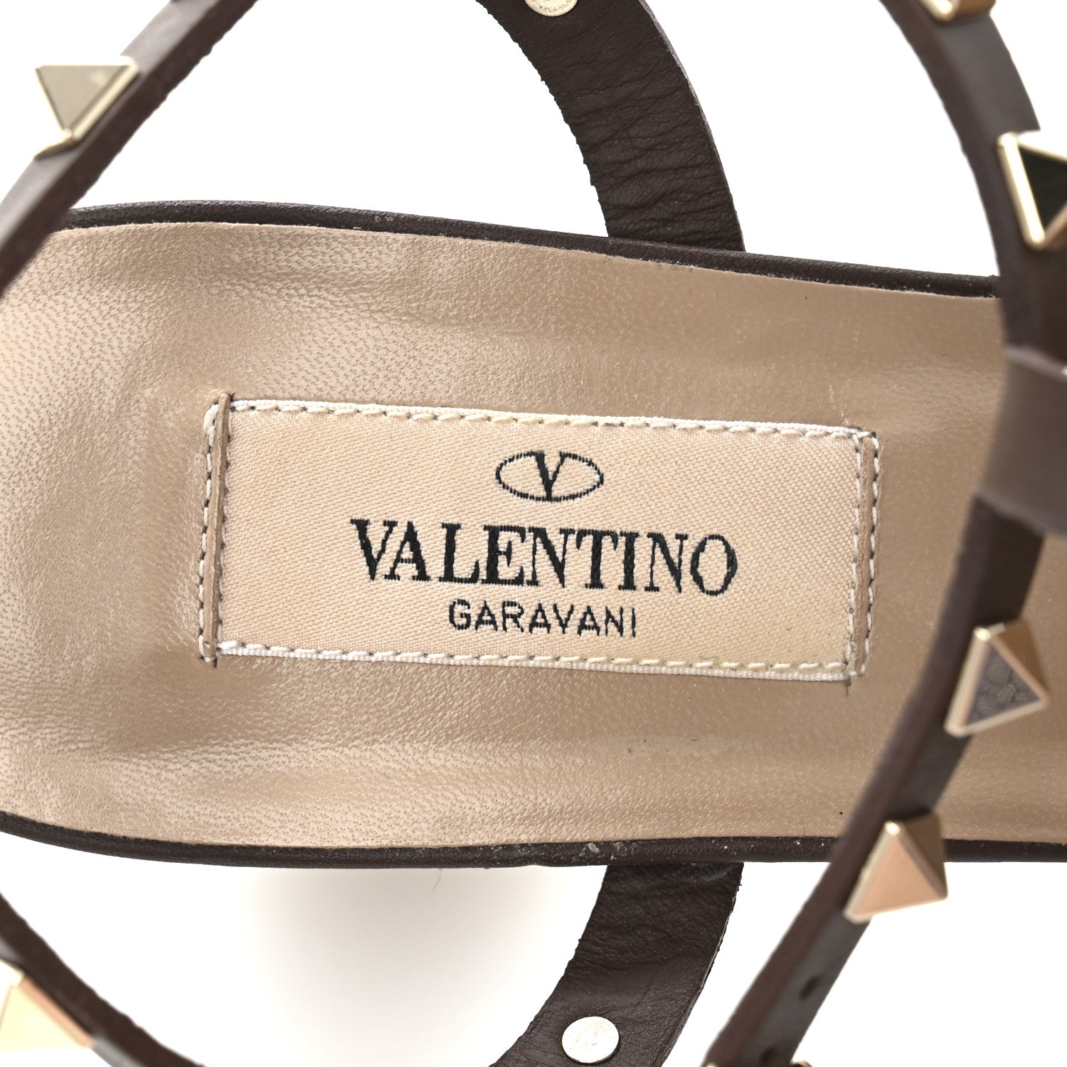 Valentino Garavani Calfskin Rockstud 60mm City Sandals 37 Dark Brown 8 of 11