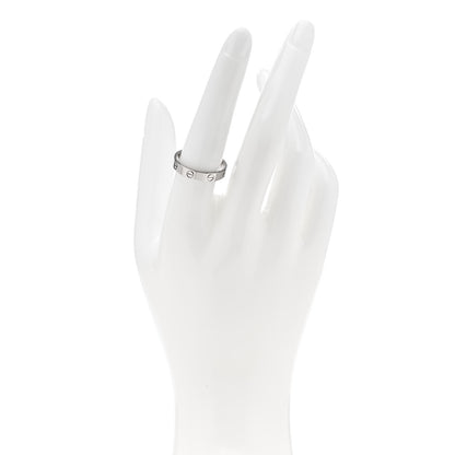 Cartier 18K White Gold 3.5mm LOVE Wedding Band Ring 57 8 2 of 6