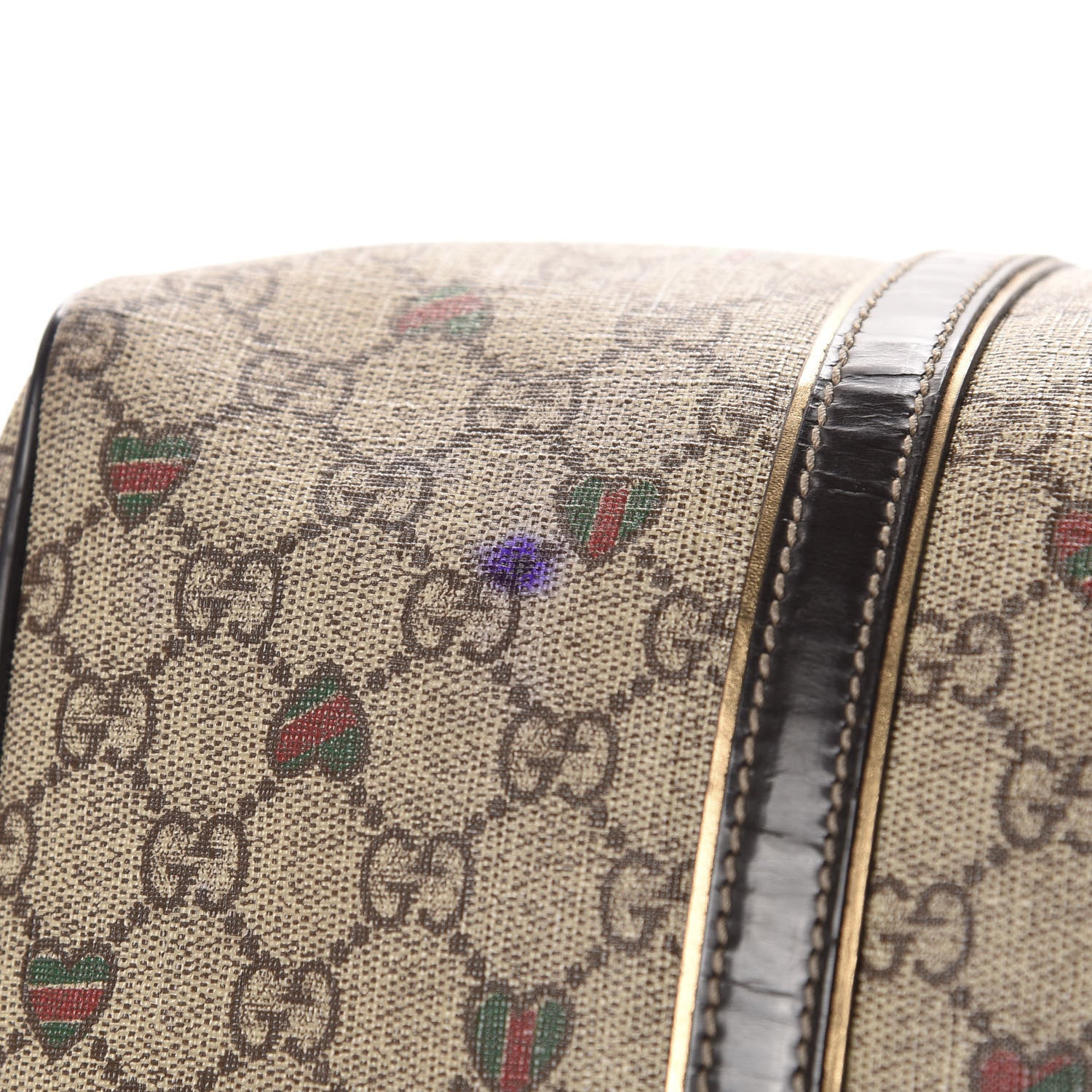 Gucci GG Plus Monogram Hearts Medium Joy Boston Dark Brown 13 of 14