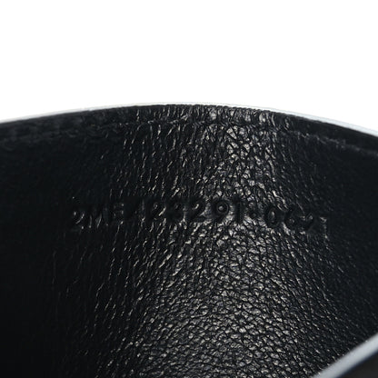 Saint Laurent Grain De Poudre Matelasse Chevron Monochrome Monogram Credit Card Case Black 7 of 8