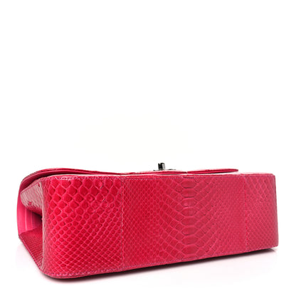Chanel Snakeskin Jumbo Double Flap Pink 4 of 11