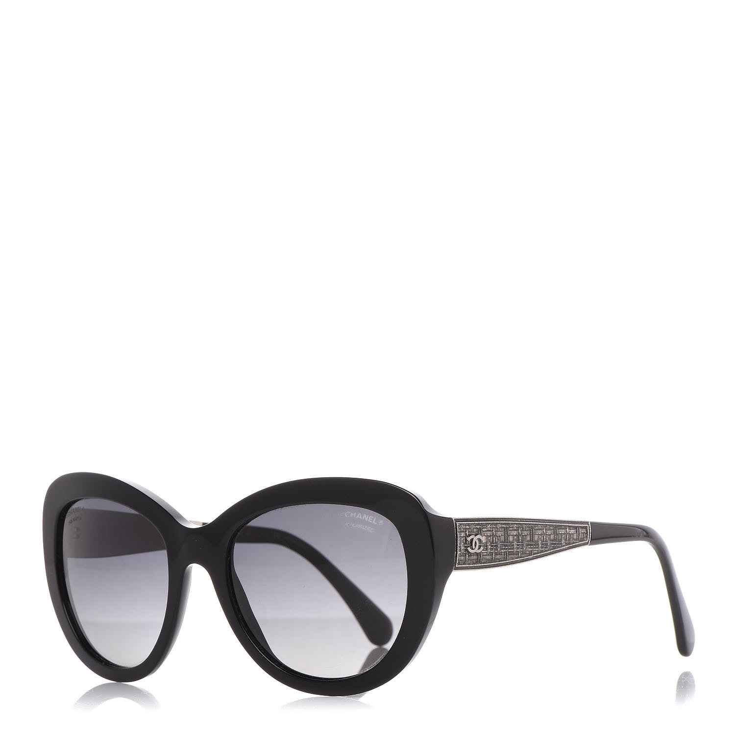 Chanel Polarized Butterfly Signature Sunglasses 5346 Black 1 of 6