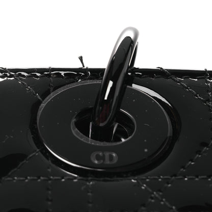 Christian Dior Ultraglossy Patent Cannage Small Lady Dior Black 11 of 13