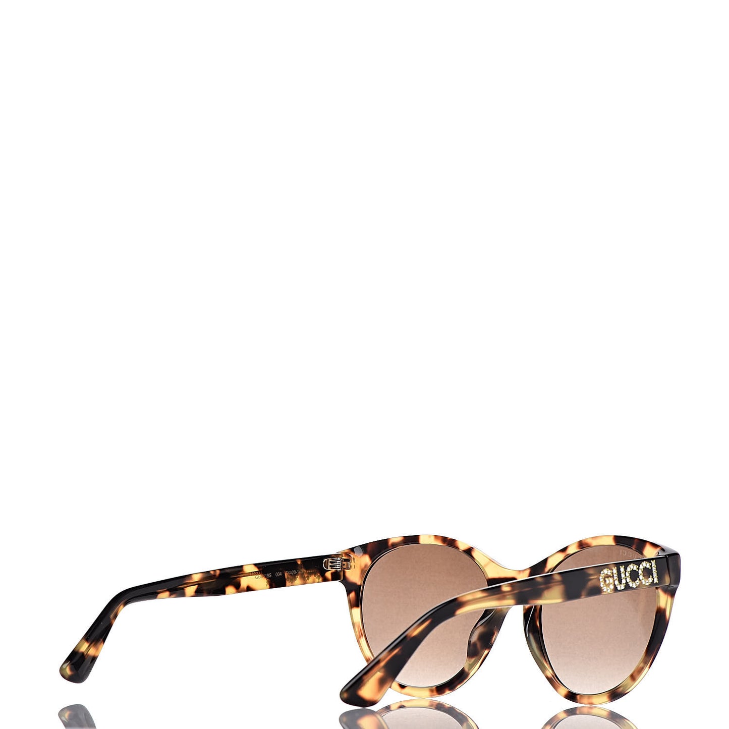 Round Frame Crystal Sunglasses GG 0419S Tortoiseshell