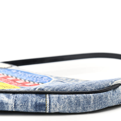Christian Dior Denim Speedyway Mini Saddle Pochette Blue 10 of 10