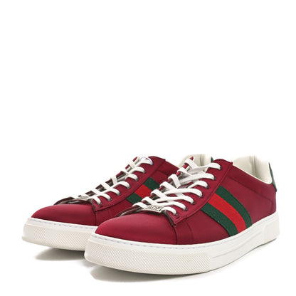 Gucci Econyl Nylon Diva Crocodile Web Mens Ace Sneakers 11 Rosso Ancora Vert 4 of 9